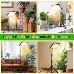 SWANEW Pflanzenlampe LED mit Ständer, Höhenverstellbare Pflanzenleuchte LED Vollspektrum, 242 LEDs Grow Lampe