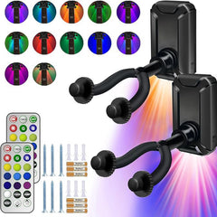 SWANEW Gitarrenhalter, Gitarrenständer, LED Gitarrenwandhalter, Gitarren Haken, für E-gitarre