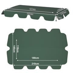 SWANEW Sonnendach, ersatzdach, Sonnenschutz, Hollywoodschaukel, Ersatz-Bezug 210x145cm