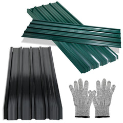 SWANEW Profilblech Trapezblech Dachplatten Wellblechplatten für Dach 129x46cm = 7m² Metall Dachblech Blech für Carport Gerätehaus