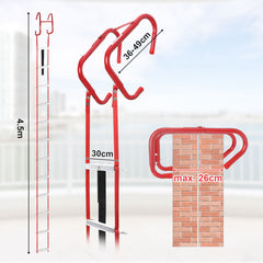 SWANEW 4,5m Faltbare Feuerleiter, EN1147 Zertifiziert, Rettungsleiter, TragfÀhigkeit 450KG