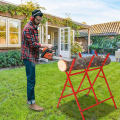 SWANEW Sägebock, Sägehilfe, für Kettensäge & Handsäge, Holzsägebock, Tragfähigkeit 100KG