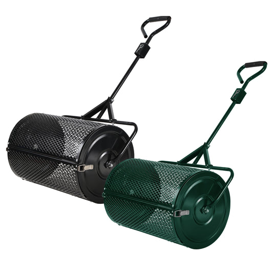 SWANEW Kompoststreuer, 75L Rasenstreuer, Gartenstreuer, Düngerstreuer, Saatgutstreuer mit Mesh-Korb