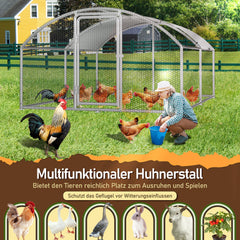 Hühnerstall Freilaufgehege, 3x 4x2m, Dome Roof