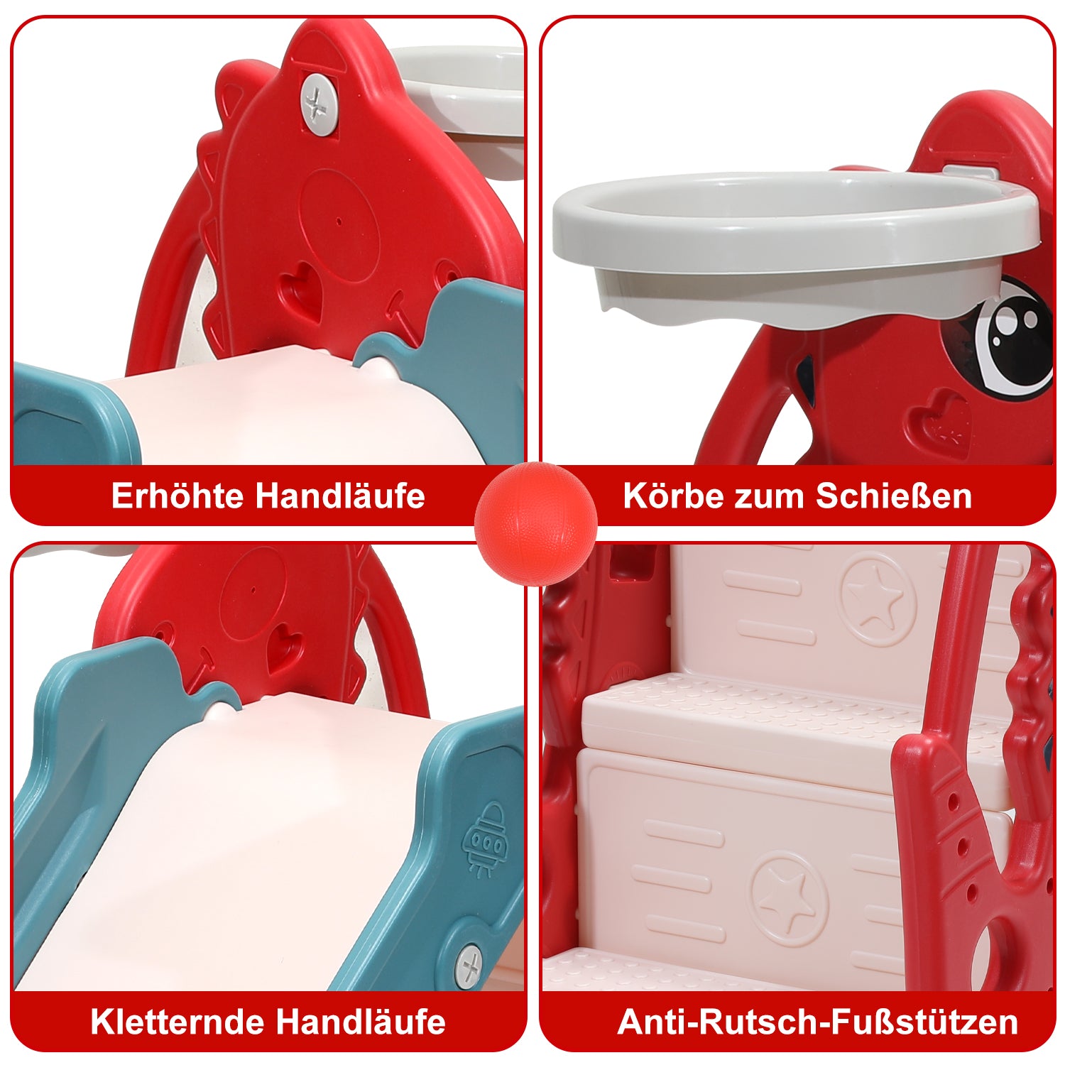 4-in-1 Kinderrutsche faltbar