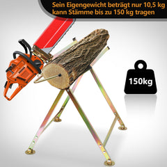 SWANEW Sägebock, Holzsägebock, Kettensägenhalter, Holzsägehilfe, bis 150 kg, 81×72×78,5 cm