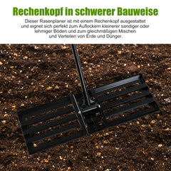 Rasenrakel 75 x 25 cm mit 2 m Stiel