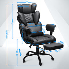 SWANEW Bürostuhl Chefsessel, Gaming Stuhl, Ergonomischer Schreibtischstuhl mit Lendenkissen