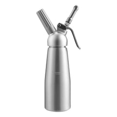 SWANEW Sahnespender Aluminium/Edelstahl Sahnesyphon, 0,5 L Mit 3 Edelstahl Deko-DĂŒsen und ReinigungbĂŒrste