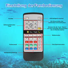 SWANEW LED Aquarium Beleuchtung 18W/30W/45W, Aquarienbeleuchtung 24/7 Modus, wasserdicht, 55-150cm, Aufsetzleuchte Vollspektrum Licht