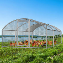 Hühnerstall Freilaufgehege 3x6x2m Kuppel Dach