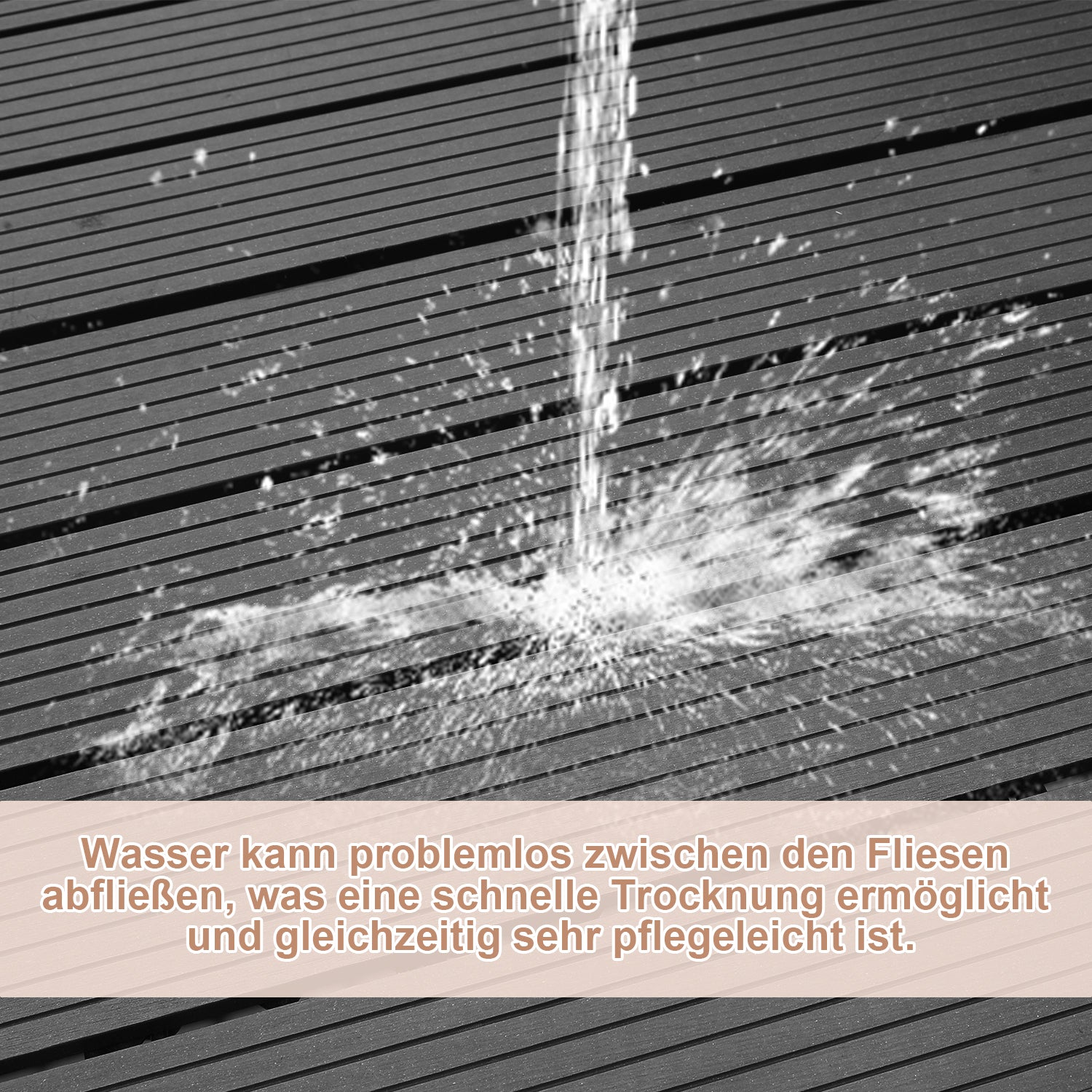 WPC Terrassenfliesen mit Klick-System