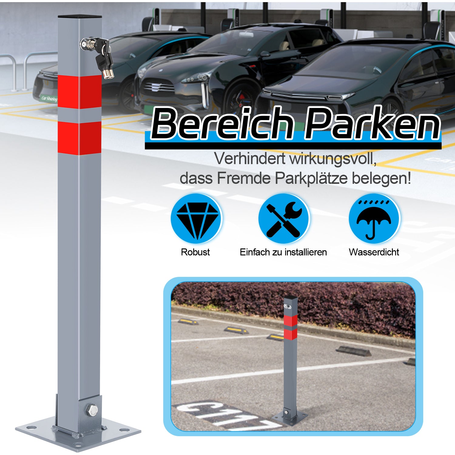 Parkpfosten klappbar & abschließbar