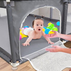 SWANEW Laufgitter Krabbelgitter Absperrgitter Laufstall Absperrgitter Spielstall Baby