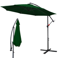 SWANEW Sonnenschirm Alu Ampelschirm mit Kurbelvorrichtung Sonnenschirm UV-Schutz & Wasserabweisende Gartenschirm