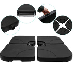 SWANEW Sonnenschirmständer Schirmständer Ständer Schirmhalter 4er-Set Quad für für Ampelschirm befüllbar