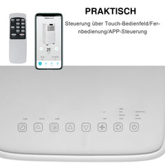 SWANEW 9000 BTU mit Wifi Mobile Klimaanlage Klimagerät Entfeuchter Abluftschlauch