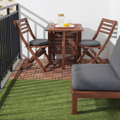 SWANEW Holzfliesen 30x30cm, Terrassenfliesen Akazienholz, Klicksystem Balkonfliesen, Gartenfliesen 6/12 Latten Zuschneidbar