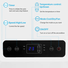 SWANEW 7000 BTU R290 Klimagerät Luftentfeuchter Eco Silent Mobile Klimaanlage Aircooler