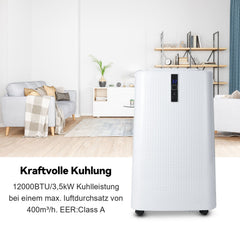 SWANEW WiFi 12000 BTU Mobile Klimaanlage 5in1 Klimagerät Räume Kompakt Kühlen Fernbedienung