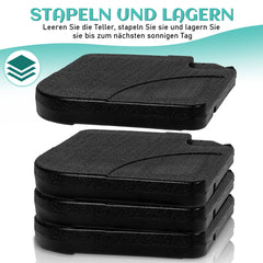 SWANEW Sonnenschirmständer Schirmständer Ständer Schirmhalter 4er-Set Quad für für Ampelschirm befüllbar