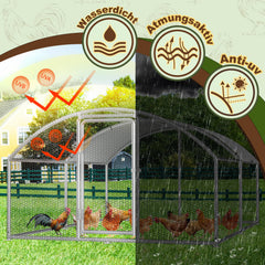 Hühnerstall Freilaufgehege, 3x 4x2m, Dome Roof