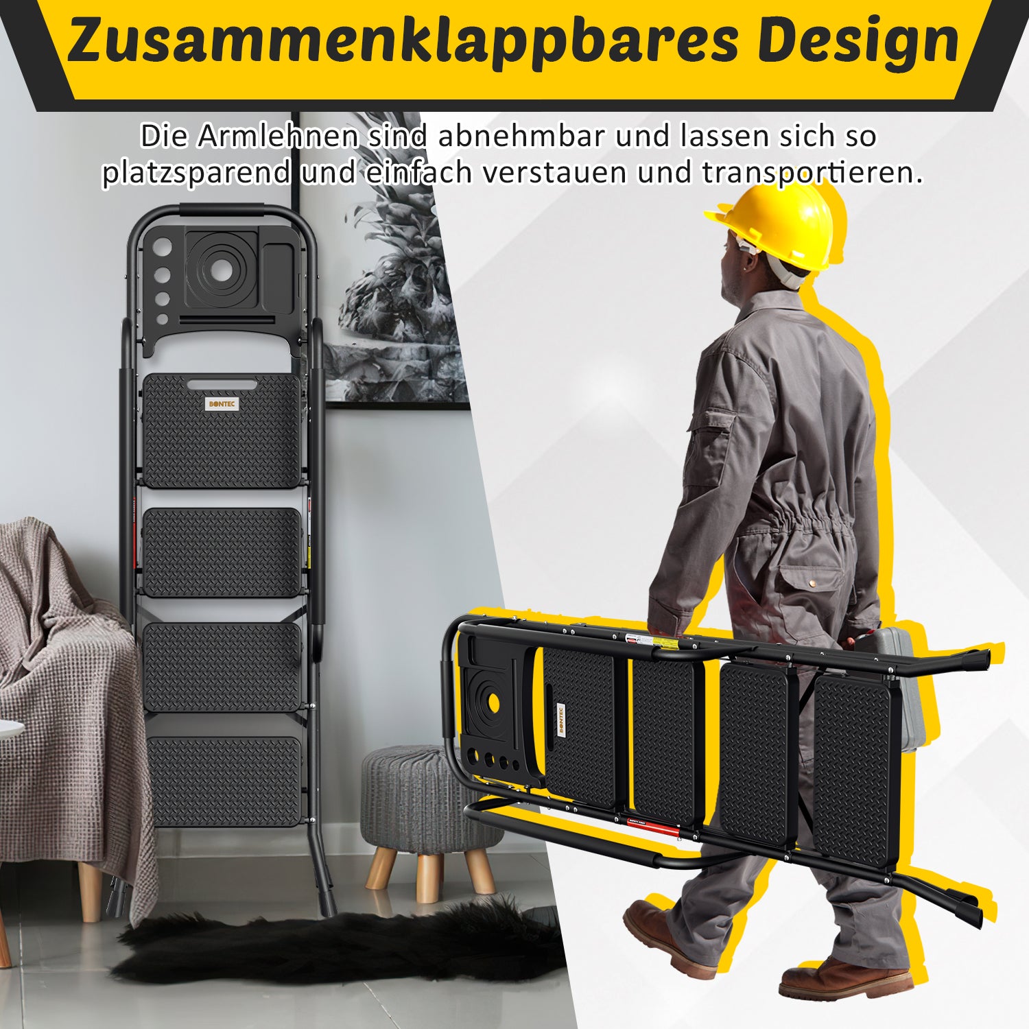 Trittleiter klappbar 4/5 Stufen