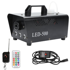 SWANEW Nebelmaschine Bodennebelmaschine 500W 13 farben RGB Dunstnebel Effekt LED Show
