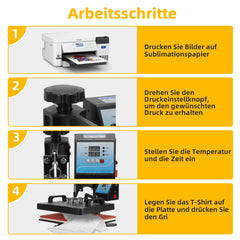 SWANEW 8 in 1 Transferpresse, Heißpresse 38x30cm, T-Shirtpresse