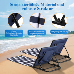 Strandmatte klappbar mit Rückenlehne