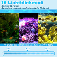 SWANEW LED Aquarium Beleuchtung18cm-112cm Aquarium Lampe RGB Aquariumleuchte