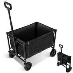 SWANEW Bollerwagen, Ware Gerätewagen, Handwagen, Transportwagen, mit klappbarer Seitenwand, 60 L