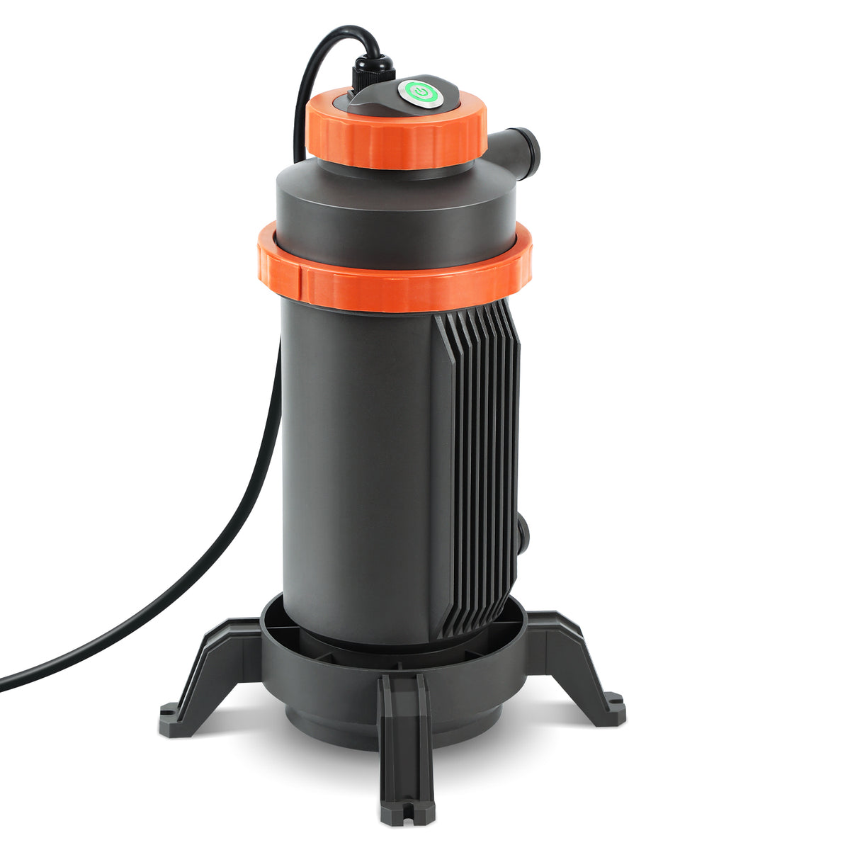 SWANEW Poolheizung Elektrisch, Ø 29 x 42 cm 3KW Pool Heizung, Warmwasser Heizung für Pools, Schnittstelle 32-38 mm, für Meisten Kleinen Pools