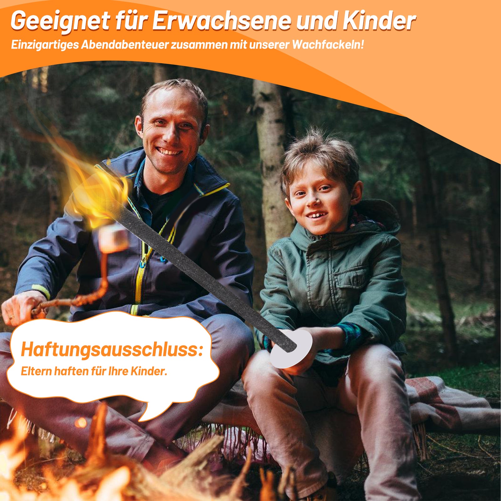Wachsfackeln mit Handschutz