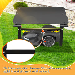 SWANEW Mähroboter Garage mit klappbarem Dach – Rasenroboter Garage Regenschutz, wetterfeste Automower Überdachung für Garten & Ladestation