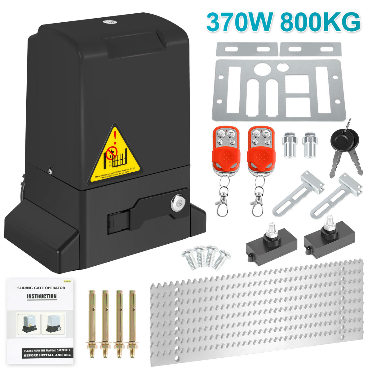SWANEW Elektrisch Schiebetorantrieb, Toröffner Electric Torantrieb 370W 800KG Toranlage