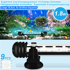 SWANEW LED Aquarium Beleuchtung18cm-112cm Aquarium Lampe RGB Aquariumleuchte