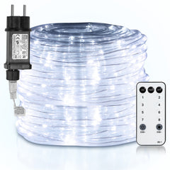 SWANEW 10 Meter LED Lichterschlauch Außen, Wasserfest LED Schlauch, mit Fernbedienung & Timer, Dimmbar & Memory-Funktion, IP65 [Energieklasse F]