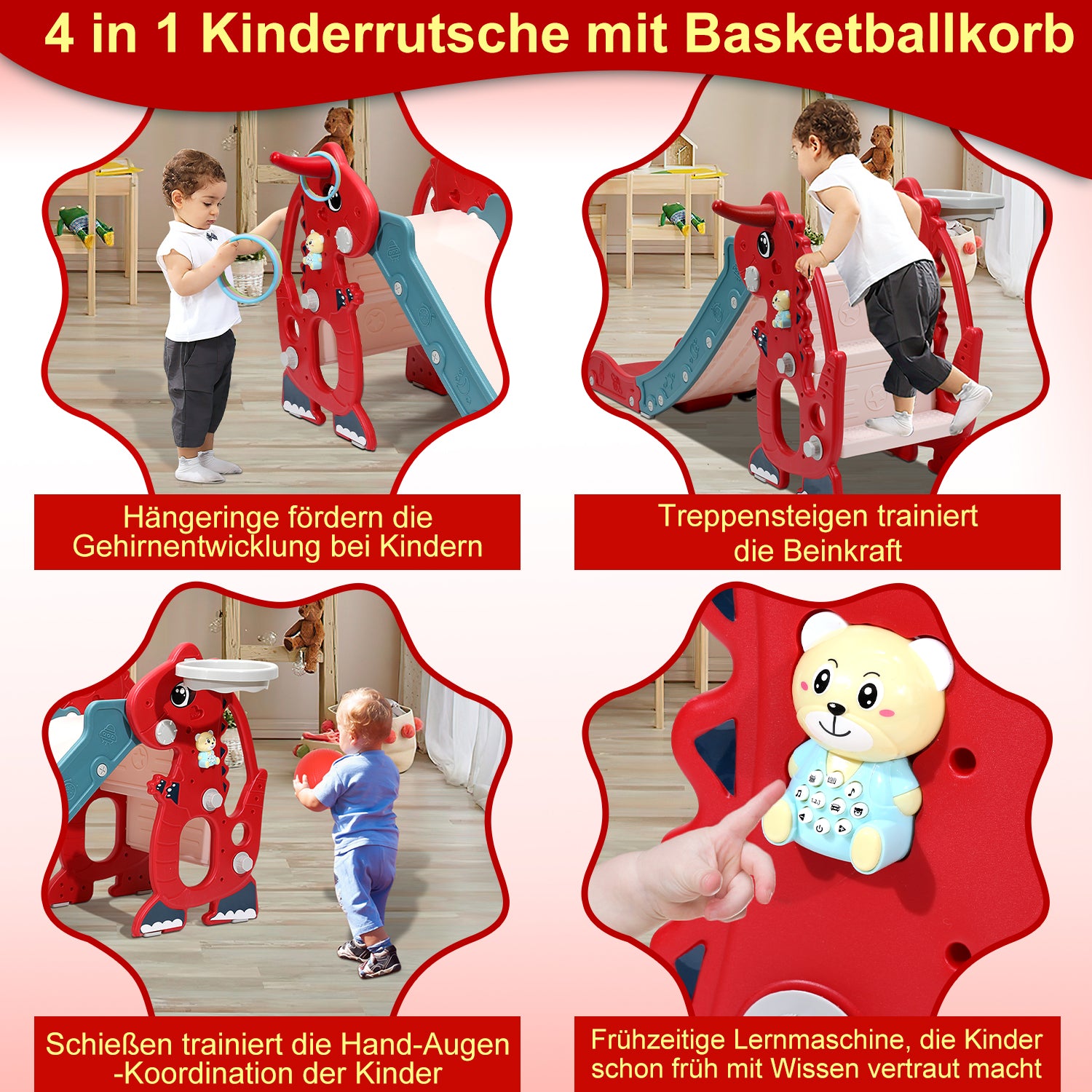4-in-1 Kinderrutsche faltbar