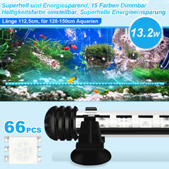 SWANEW LED Aquarium Beleuchtung18cm-112cm Aquarium Lampe RGB Aquariumleuchte