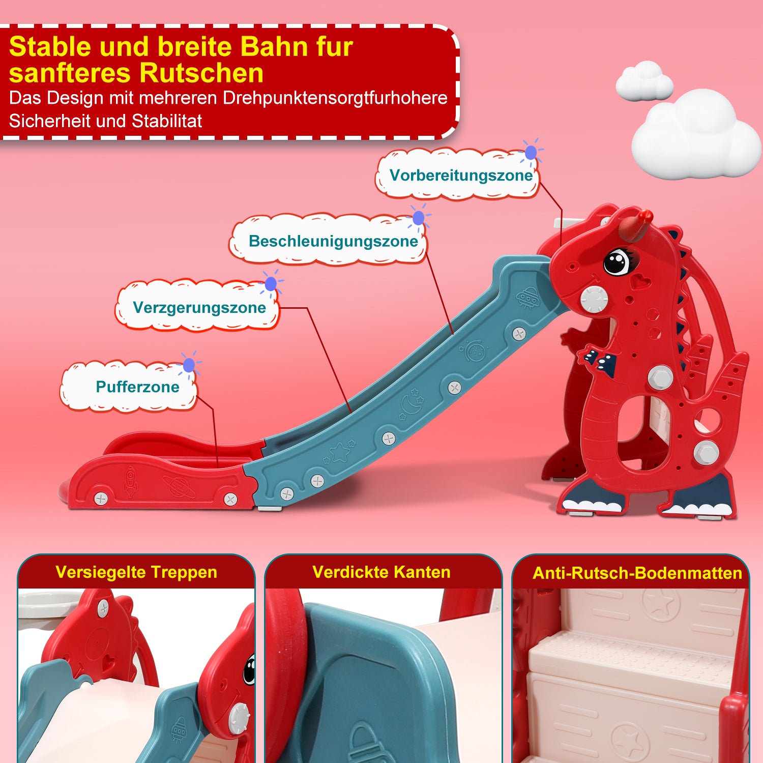 4-in-1 Kinderrutsche faltbar