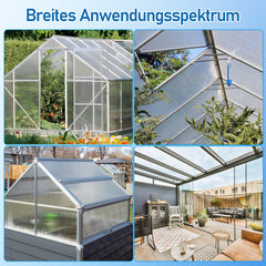 SWANEW 14× Polycarbonat Hohlkammerstegplatten 4 mm – UV-beständige Doppelstegplatten 60,5×121 cm mit 50 Stück W-Clips & 50 Stück Z-Clips – Ideal für Gewächshaus, Garten & Überdachung