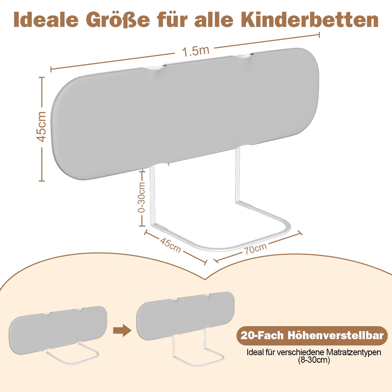 Kinderbettgitter Tragbar für Reisen