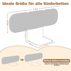 Kinderbettgitter Tragbar für Reisen