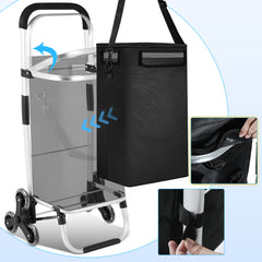 SWANEW Einkaufstrolley, klappbar, Einkaufswagen, Handwagen Kühlfach, 40L