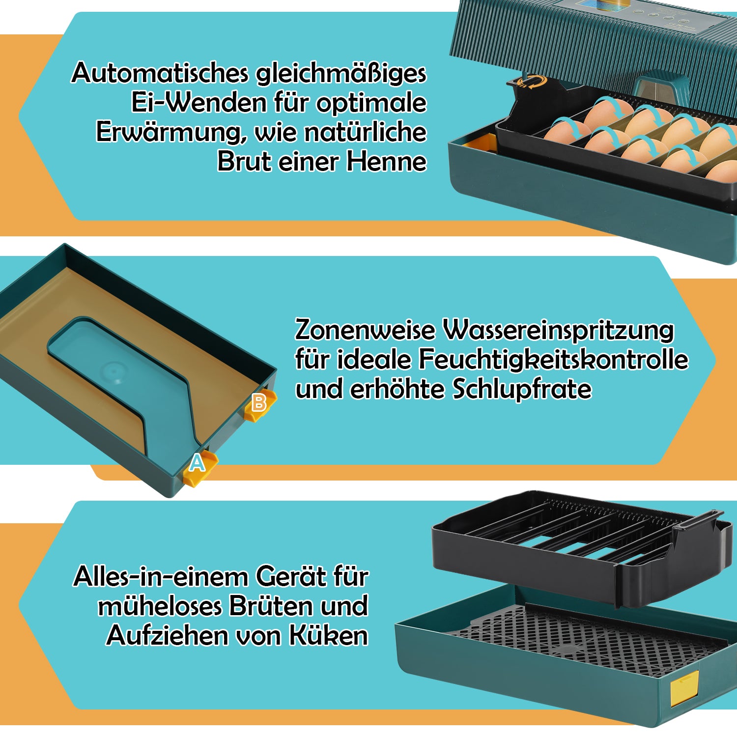 10 Eier Brutmaschine Vollautomatisch