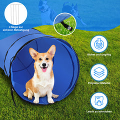 SWANEW Agility Set Hunde groß, 5-teiliges Set Hundetraining zubehör Agility Hürde, Slalom, Agility Hürde, Sprungring & Hundetunnel