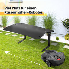 SWANEW Mähroboter Garage mit klappbarem Dach – Rasenroboter Garage Regenschutz, wetterfeste Automower Überdachung für Garten & Ladestation