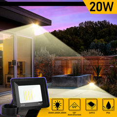 SWANEW LED Strahler Außen Dimmbar, LED Fluter 3000K/4000K/6500K, IP66 Wasserdicht Scheinwerfer (kein Stecker)