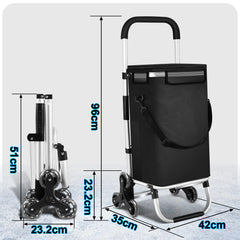 SWANEW Einkaufstrolley, klappbar, Einkaufswagen, Handwagen Kühlfach, 40L